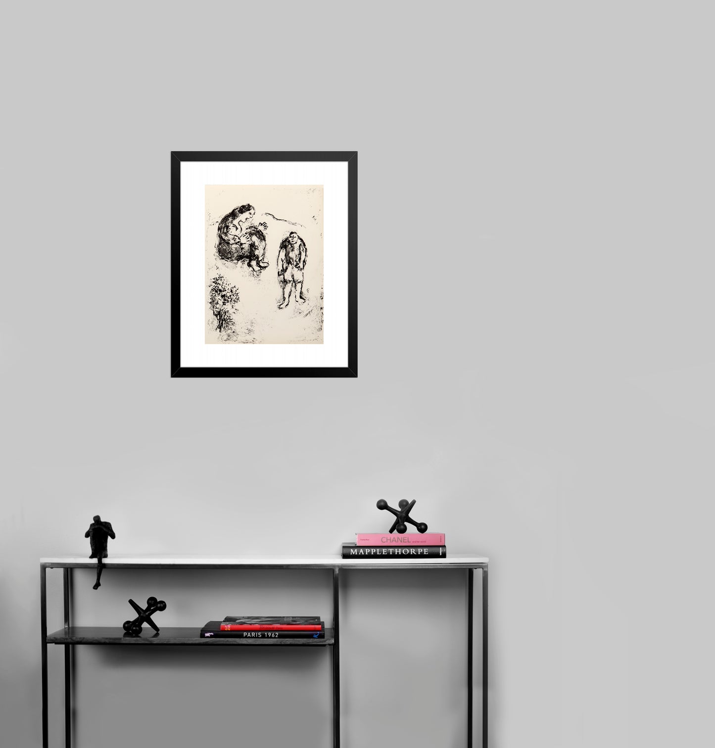 "The Tempest"- plate 858 -  by Marc Chagall, 1975 - Mourlot Editions - Fine_Art - Poster - Lithograph - Wall Art - Vintage - Prints - Original