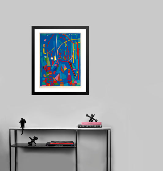 Blue Composition by André Lanskoy, 1965 - Mourlot Editions - Fine_Art - Poster - Lithograph - Wall Art - Vintage - Prints - Original