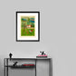 Backyard, Ladder Resting on Tree, Orange Chair by Guy Bardone - Mourlot Editions - Fine_Art - Poster - Lithograph - Wall Art - Vintage - Prints - Original