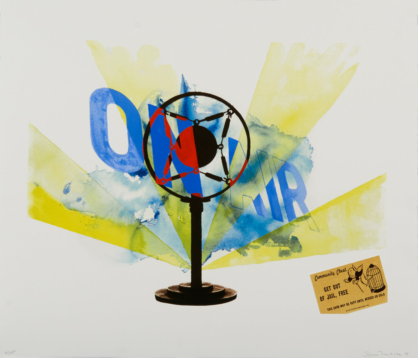 "On Air" by Sophie Matisse, 2014 - Mourlot Editions - Fine_Art - Poster - Lithograph - Wall Art - Vintage - Prints - Original