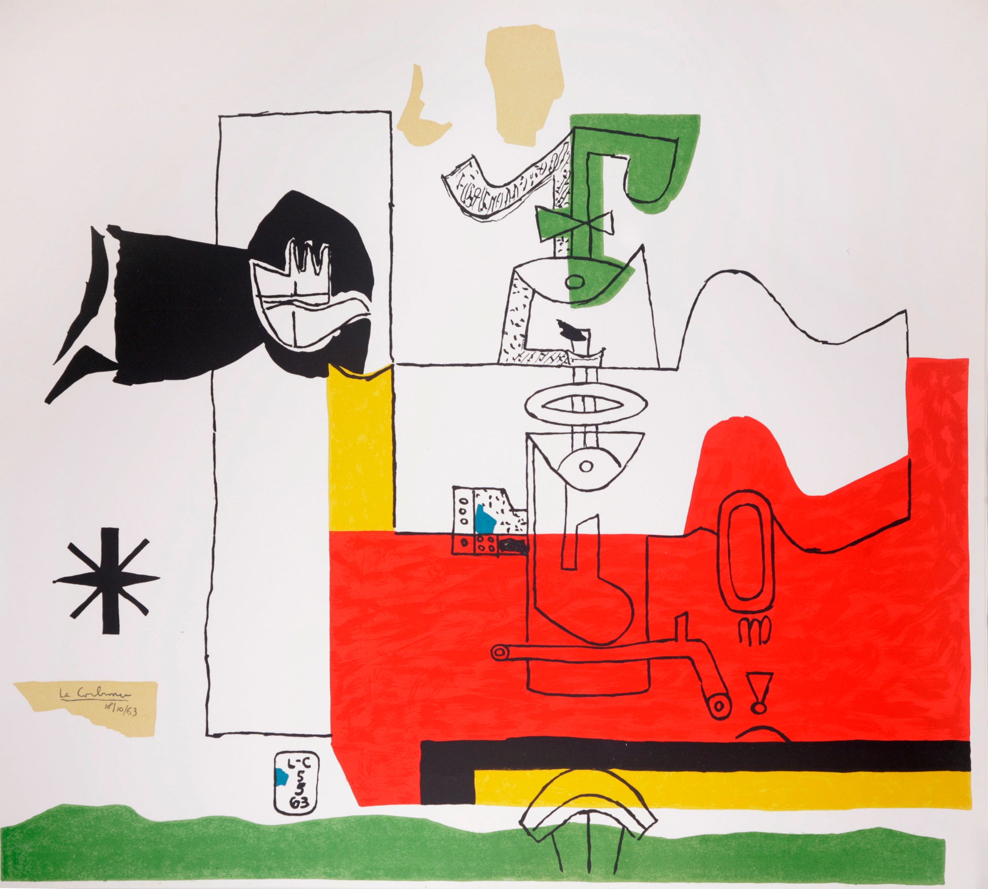 Totem by Le Corbusier, 1963 - Mourlot Editions - Fine_Art - Poster - Lithograph - Wall Art - Vintage - Prints - Original