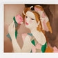 Jeune fille a la Rose (after) Marie Laurencin, 1987 - Mourlot Editions - Fine_Art - Poster - Lithograph - Wall Art - Vintage - Prints - Original