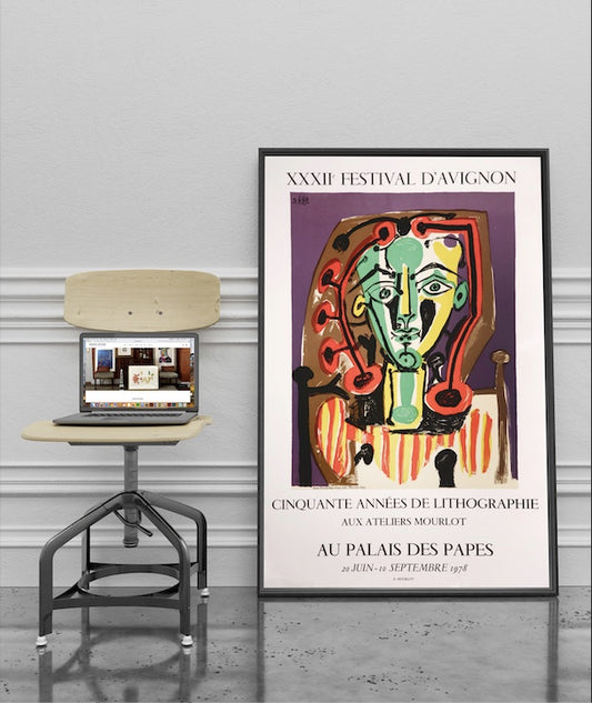 Cinquante années de lithographie, au Palais des Papes by Pablo Picasso - Mourlot Editions - Fine_Art - Poster - Lithograph - Wall Art - Vintage - Prints - Original