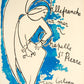 Villefranche sur Mer - Chapelle St. Pierre by Jean Cocteau, 1957 - Mourlot Editions - Fine_Art - Poster - Lithograph - Wall Art - Vintage - Prints - Original
