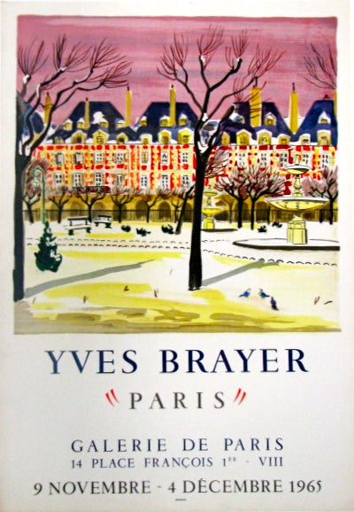 "Paris" by Yves Brayer - Mourlot Editions - Fine_Art - Poster - Lithograph - Wall Art - Vintage - Prints - Original