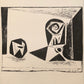 Composition au Verre à Pied by Pablo Picasso - Mourlot Editions - Fine_Art - Poster - Lithograph - Wall Art - Vintage - Prints - Original